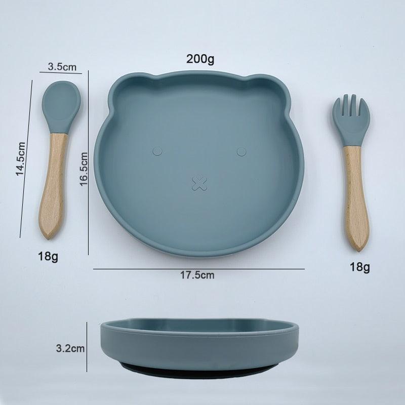 Tigela de silicone em formato de urso