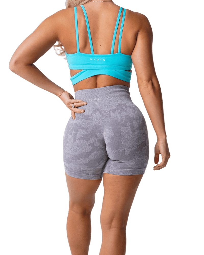 Shorts sem costura camuflado